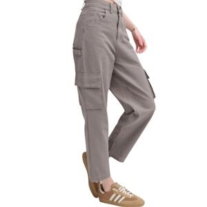 MATE the label organic cotton cargo pants gray
